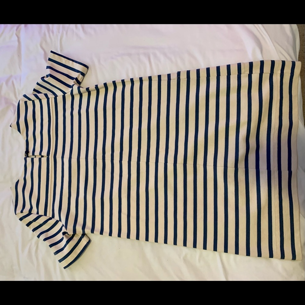 Marc Jacobs cream snd Navy striped dress